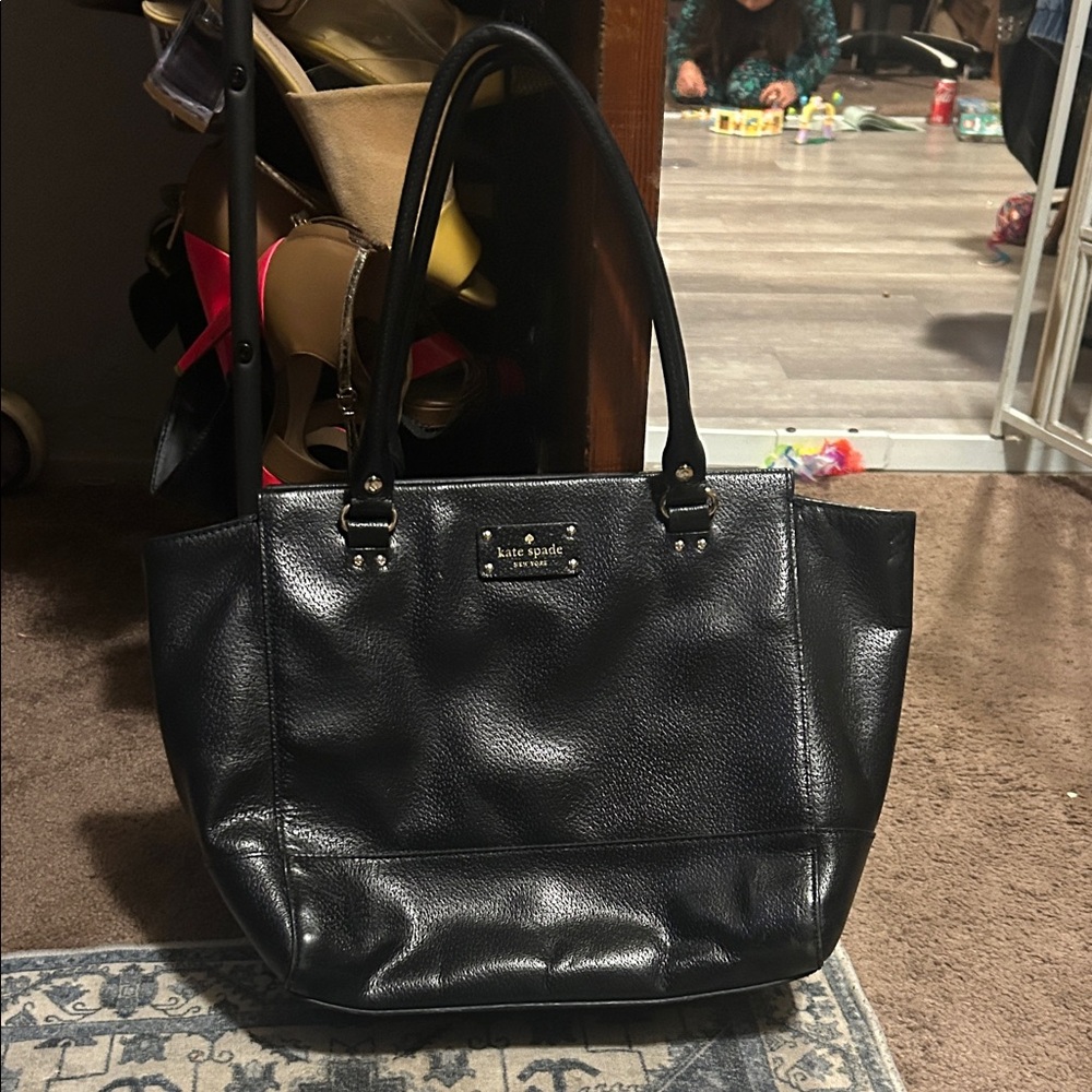 Kate Spade Black Pebbled Tote